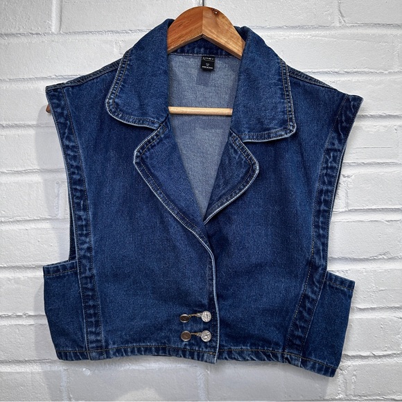 Blue Casual Womens Batwing Sleeve Double Breasted Denim Shirt - Picture 8 of 14